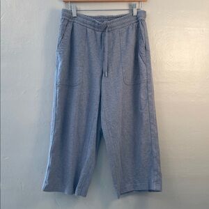Athleta Farralon Heathered Wide leg Gaucho Culotte Drawstring Pants size 8